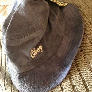 NWT OBEY DENIM LIGHT BLUE BUCKET HAT